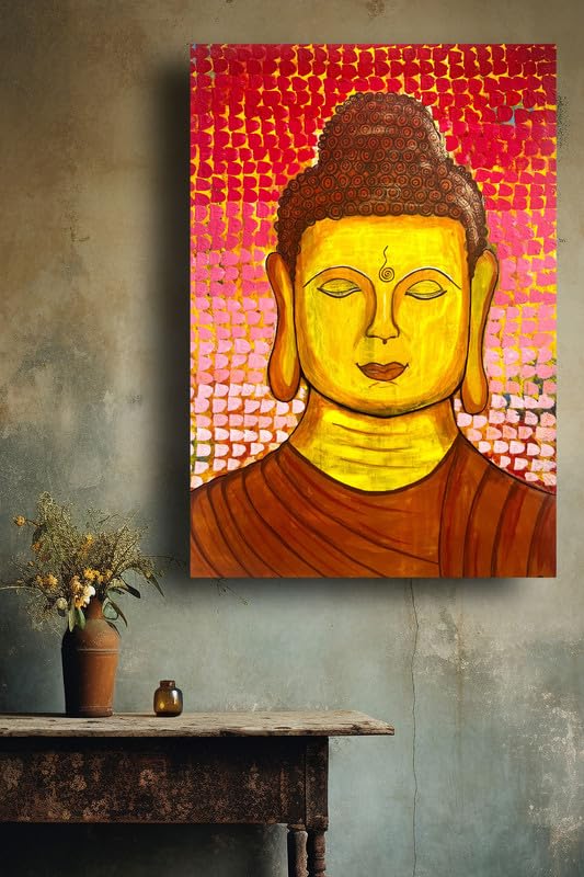 Art to Doors | Budha | Artist Dr Namrata Sharma | Vertical | Art Prints | Home Decor | Wall Decor | Gift Items | Wall Art | Canvas Frame