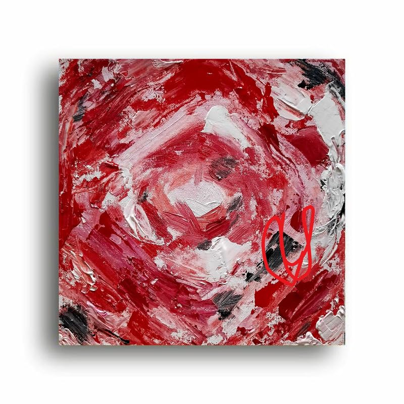 Art to Doors | Red Bloom | Artist Nandita Venkatraman | Square | Art Print | Home Decor | Wall Decor | Gifts for Women | Gifts for Men | Wall Art