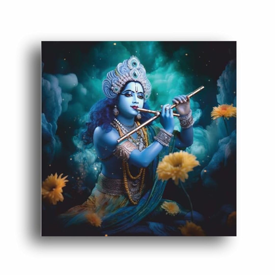 Art to Doors Enchanting Melodies: Krishna's Flute Illustrated on Canvas Prints