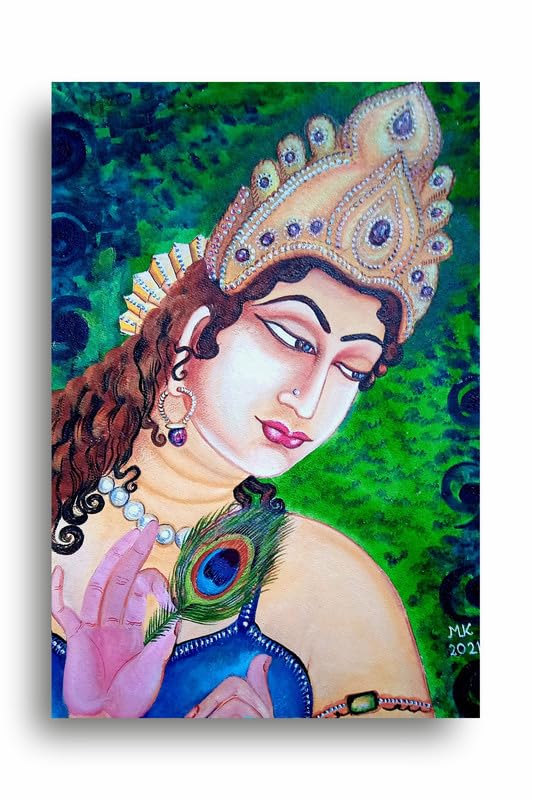 Art to Doors| Radhika | Artist Mamta Kumari | Rectangle | Art Print | Home Decor | Wall Decor | Gift Items | Canvas Frame