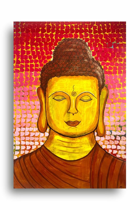 Art to Doors | Budha | Artist Dr Namrata Sharma | Vertical | Art Prints | Home Decor | Wall Decor | Gift Items | Wall Art | Canvas Frame