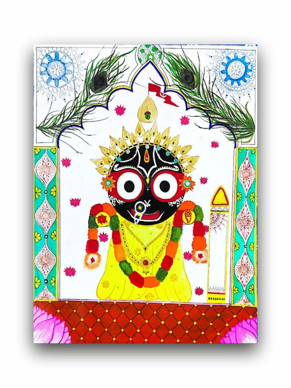 Art to Doors | Jagganath | Artist Laxmi Priya Das | Vertical | Art Prints | Home Decor | Wall Art | Gift Items | Canvas Frame