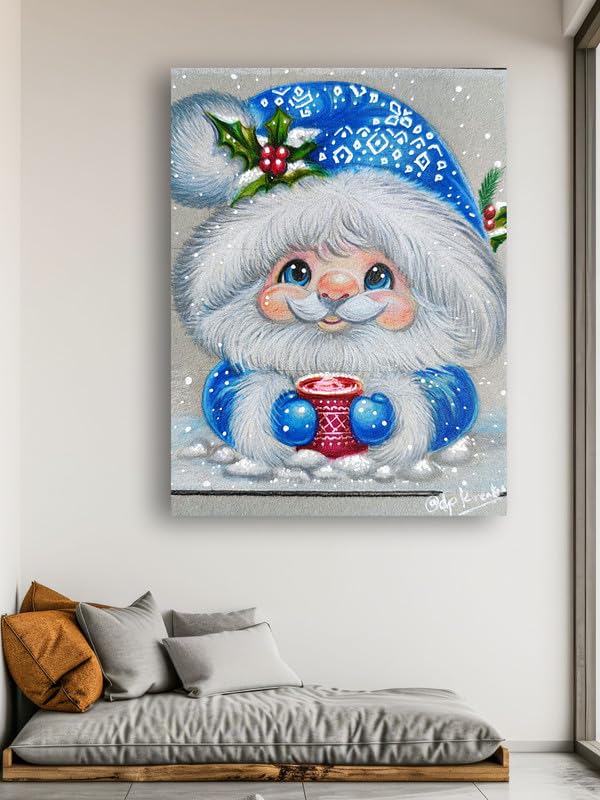 Art to Doors| Mintoo The Santa | Artist Deepika Khemani | Rectangle | Art Print | Home Decor | Wall Decor | Gift Items | Canvas Frame