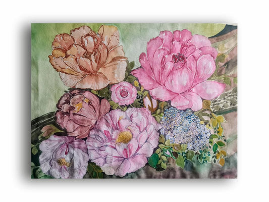 Art to Doors | Rose Painting | Artist Alka Mathur | Horizontal | Art Print | Home Decor | Wall Decor | Gift Items | Wall Art