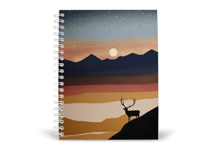 Art to Doors | Pine Forest Silhouette | Spiral Notebooks | A5 Size Paper | 120 Pages | 70 GSM Paper | Attractive Cover Designs