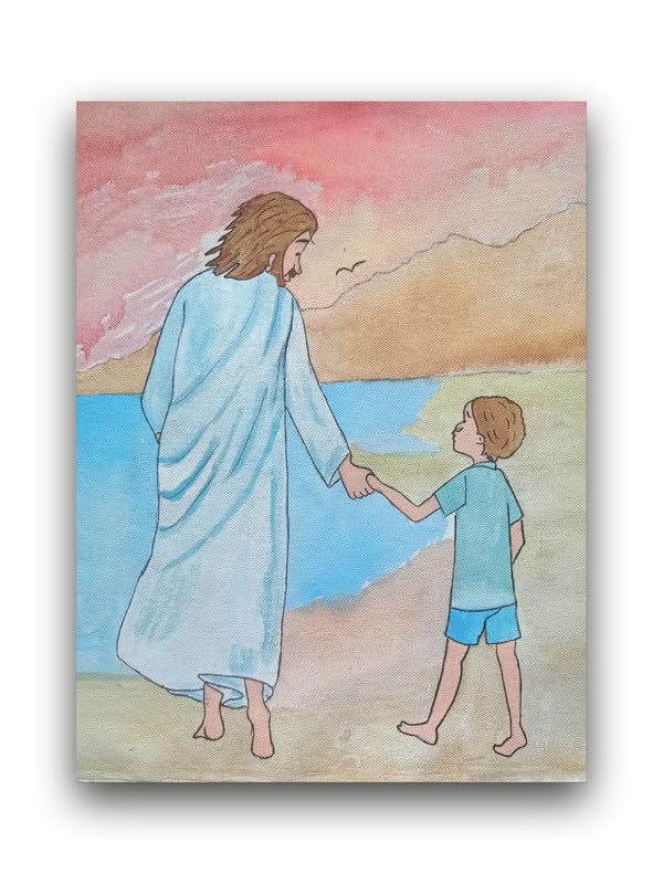 Art to Doors | Jesus And Me | Artist Lovina Cano | Vertical | Art Prints | Home Decor | Wall Decor | Gift Items | Wall Art