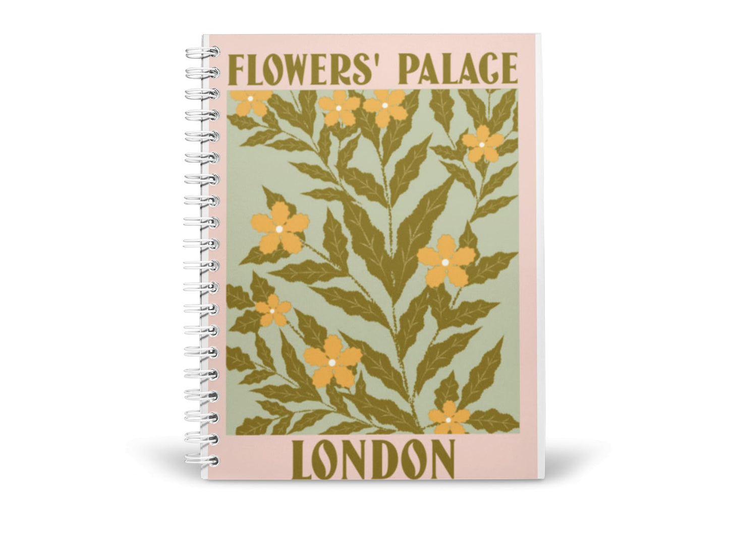 Art to Doors | Flowers' Palace London | Spiral Notebooks | A5 Size Paper | 120 Pages | 70 GSM Paper | Attractive Cover Designs