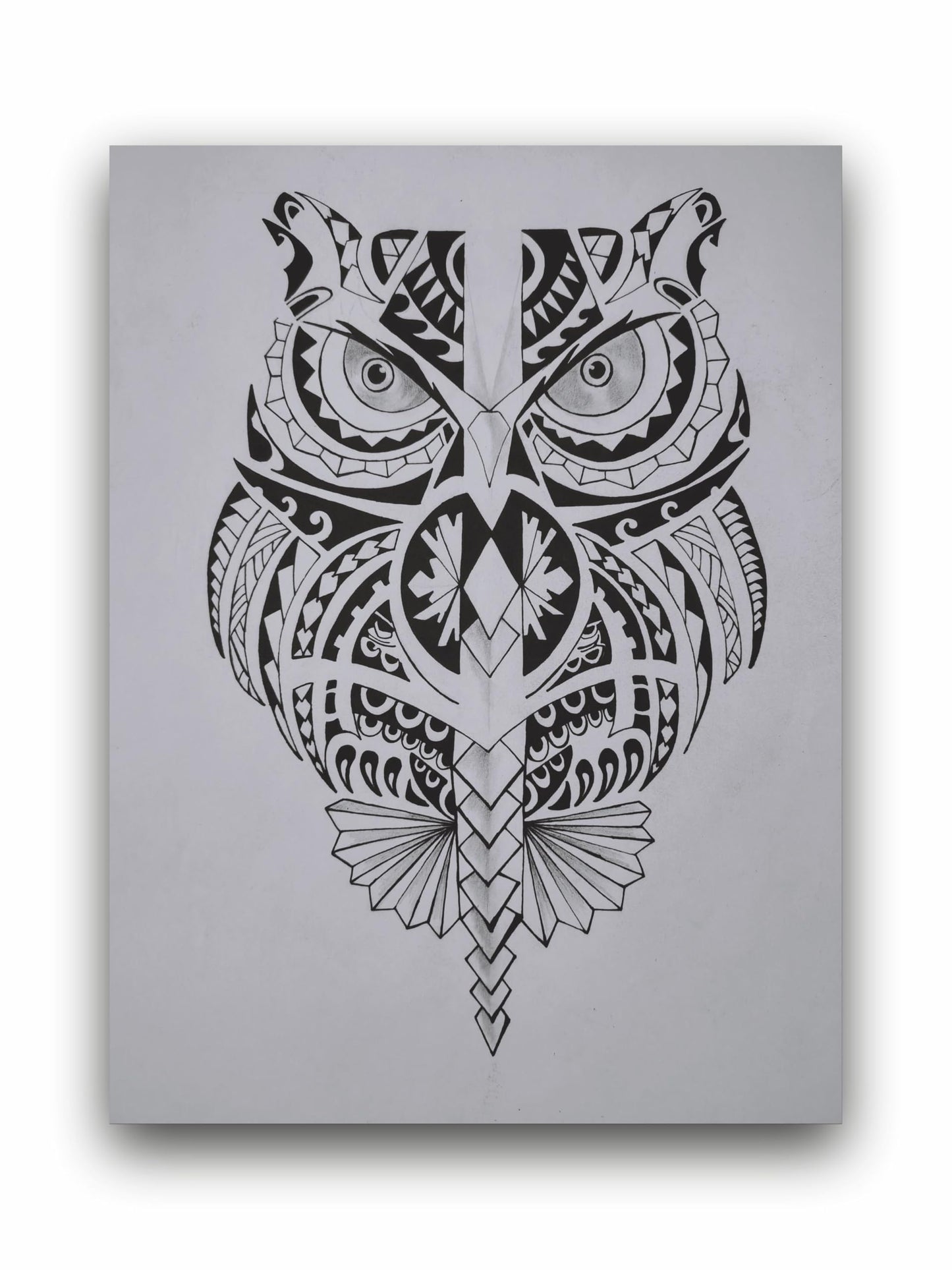 Art to Doors | Dark Owl | Artist Rachel Joseph | Vertical | Art Print | Home Decor | Wall Decor | Gifts for Women | Wall Art