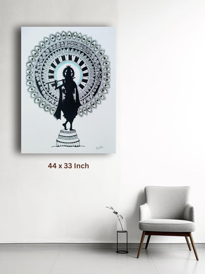 Art to Doors | Lord Krishna | Artist Vineeta | Vertical | Art Print | Home Decor | Wall Decor | Gift Items | Wall Art