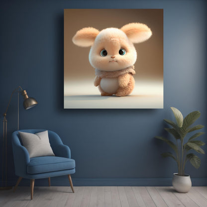 Art to Doors | Cute Bunny Figurine Art | Square | Art Print | Home Decor | Wall Decor | Gifts for Women | Gifts for Men | Gift Items | Wall Art