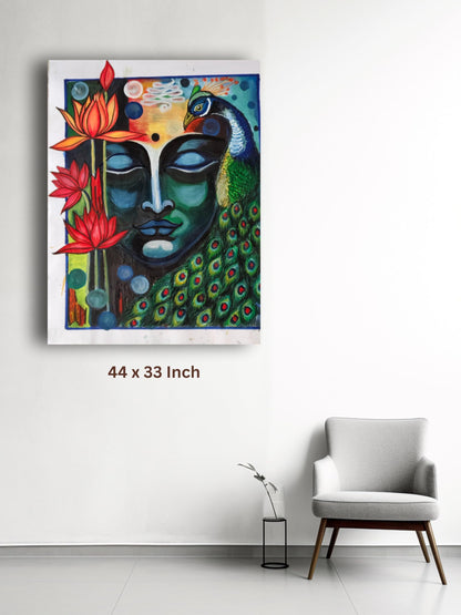 Art to Doors | Krishn Morden Art | Artist Dipa Sinha | Vertical | Art Print | Home Decor | Wall Decor | Gifts for Women | Gifts for Men | Gift Items | Wall Art