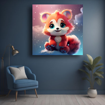 Art to Doors | Cute Red Panda Art | Square | Art Print | Home Decor | Wall Decor | Gifts for Women | Gifts for Men | Gift Items | Wall Art