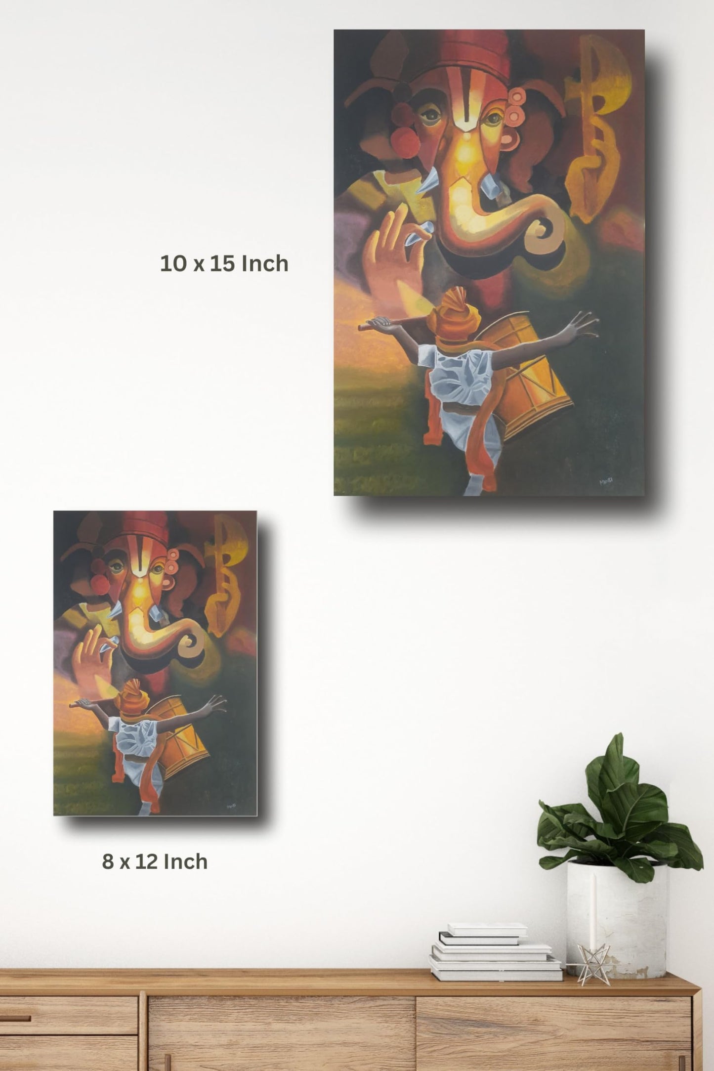 Art to Doors | Ganpati Painting | Artist Mansi Nanda | Vertical | Art Print | Home Decor | Wall Decor | Gift Items | Wall Art