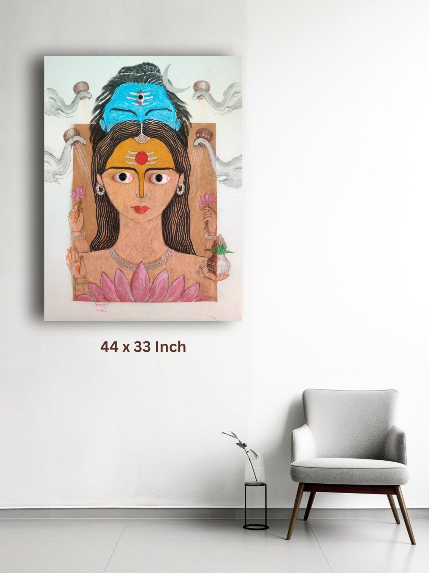 Art to Doors | Kamalatmika Durga Devi | Artist Shachi | Vertical | Art Print | Home Decor | Wall Decor | Gifts for Women | Gifts for Men | Gift Items | Wall Art