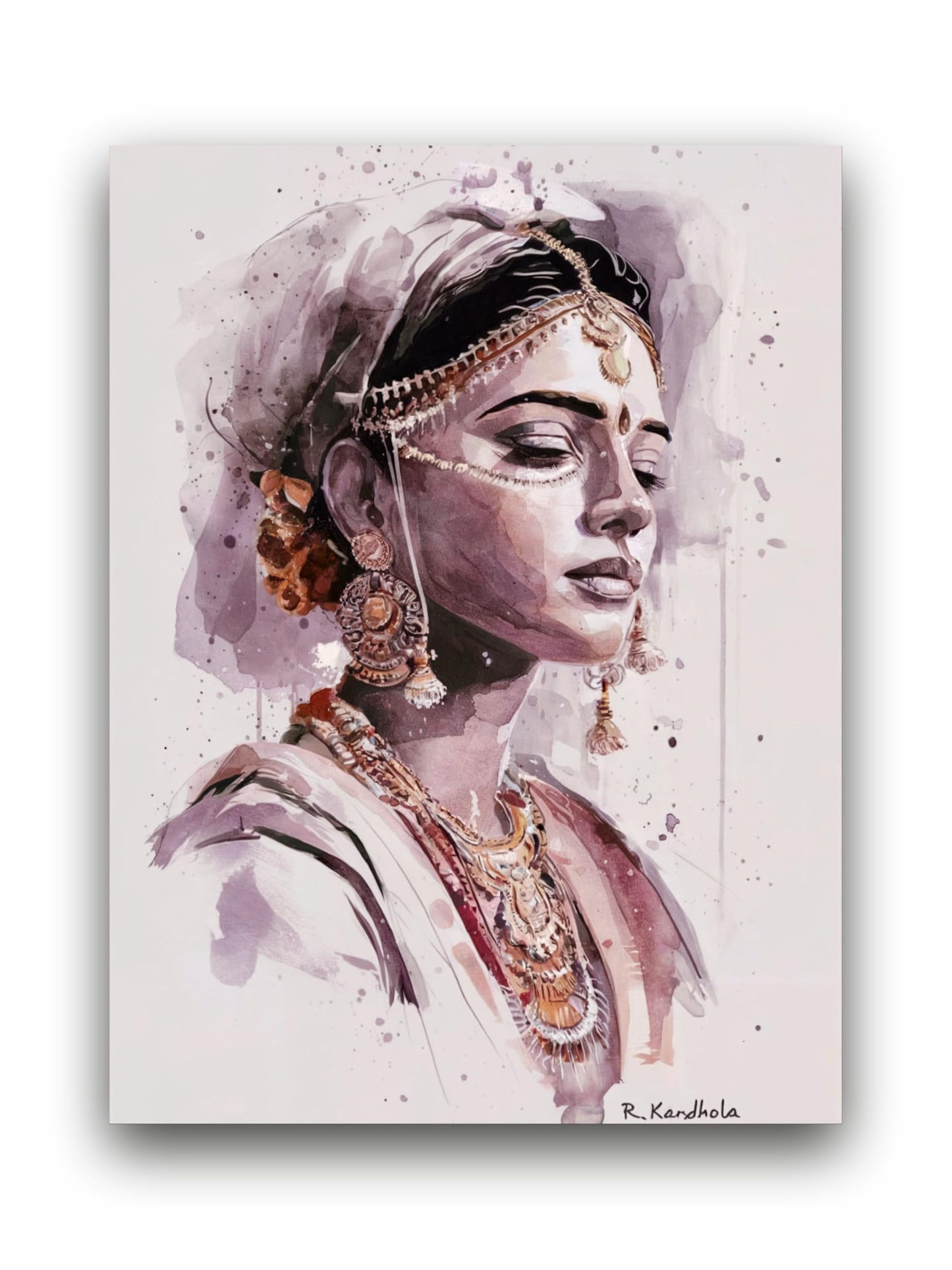 Art to Doors | Beautiful Indian Woman | Artist Riika Kandhola | Vertical | Art Print | Home Decor | Wall Decor | Gifts for Women | Gifts for Men | Gift Items | Wall Art