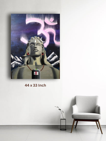 Art to Doors | Adi-Yogi Shiva | Artist Sudesh Kundley | Vertical | Art Print | Home Decor | Wall Decor | Gift Items | Wall Art