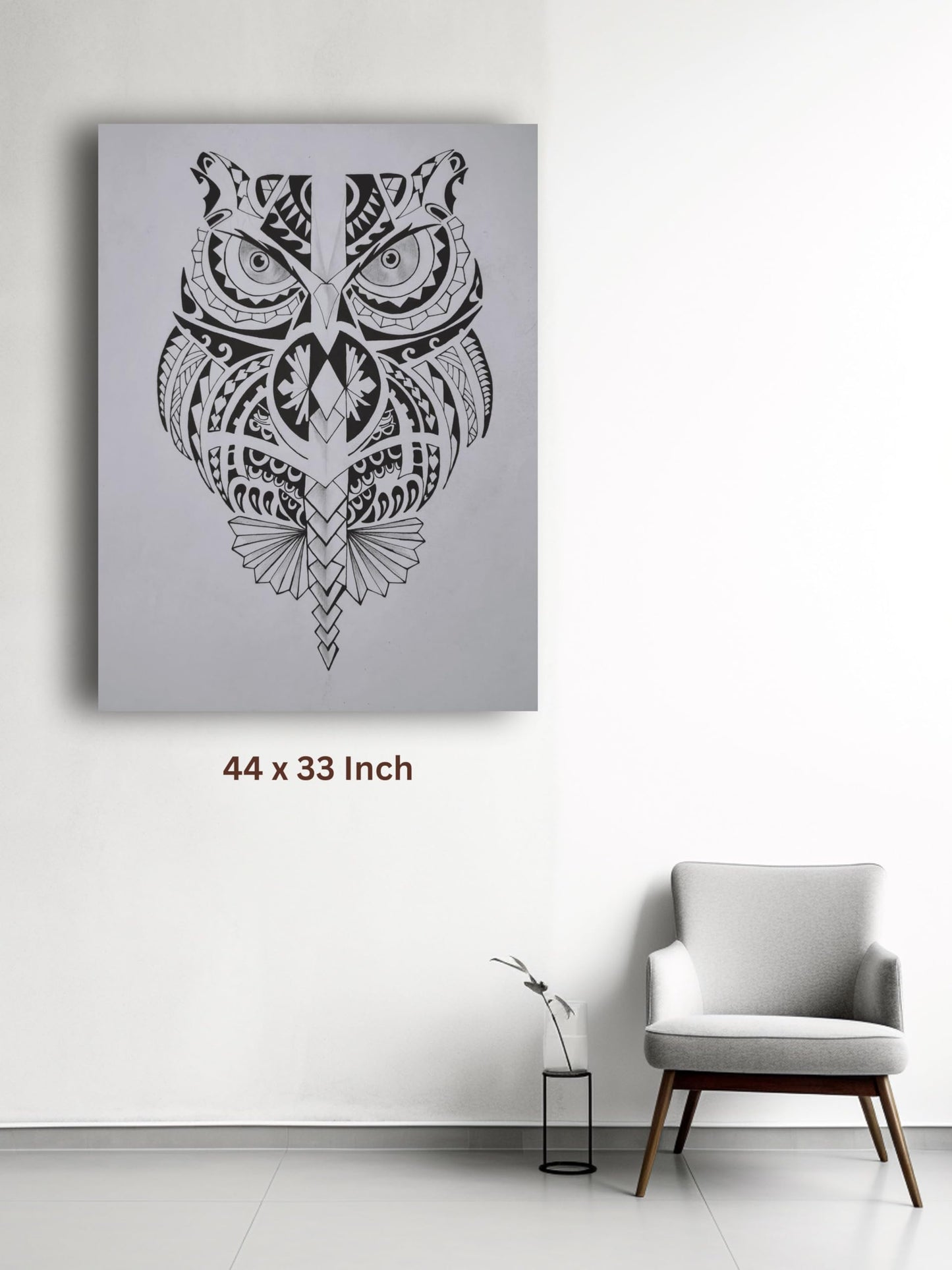 Art to Doors | Dark Owl | Artist Rachel Joseph | Vertical | Art Print | Home Decor | Wall Decor | Gifts for Women | Wall Art