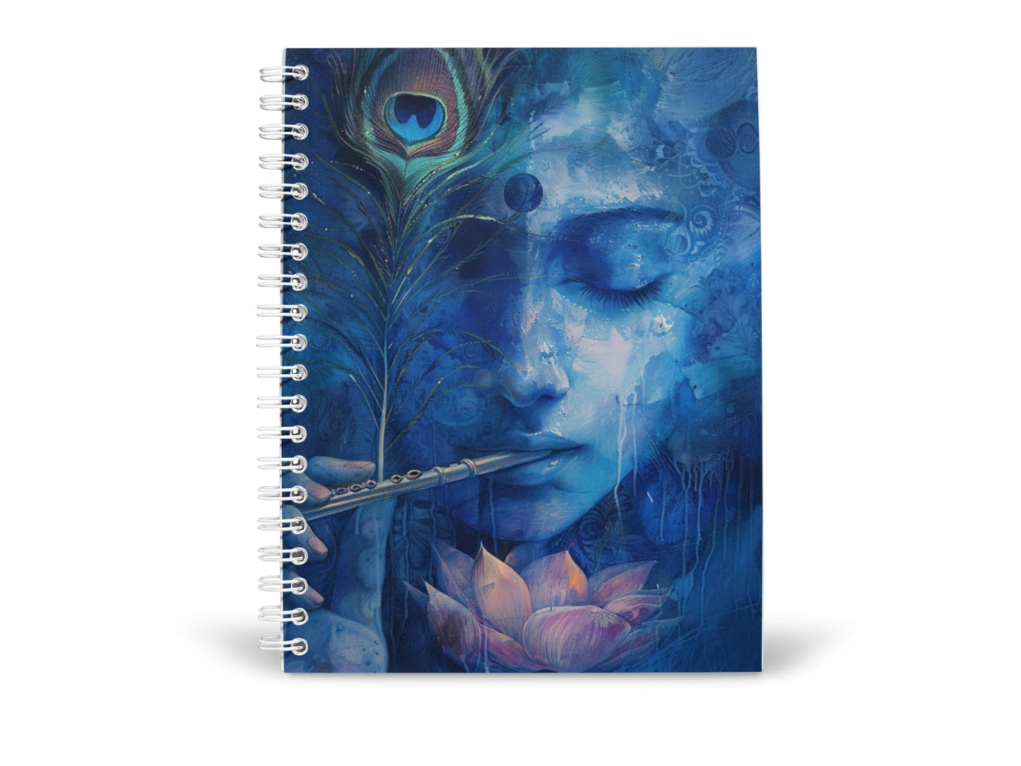 Art to Doors | Krishna's Grace | Spiral Notebooks | A5 Size Paper | 120 Pages | 70 GSM Paper | Attractive Cover Designs