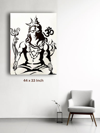 Art to Doors | Mahadev Sketch | Artist Dr Avanti Ahirwar | Vertical | Art Print | Home Decor | Wall Decor | Gift Items | Wall Art