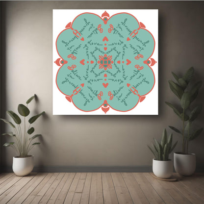 Art to Doors | Love & Believe yourself Mandala Art | Artist Akshara Prasannan | Vertical | Art Print | Home Decor | Wall Decor | Wall Art