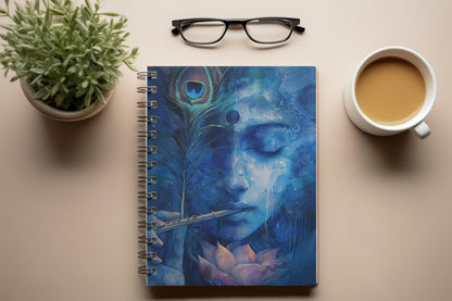 Art to Doors | Krishna's Grace | Spiral Notebooks | A5 Size Paper | 120 Pages | 70 GSM Paper | Attractive Cover Designs