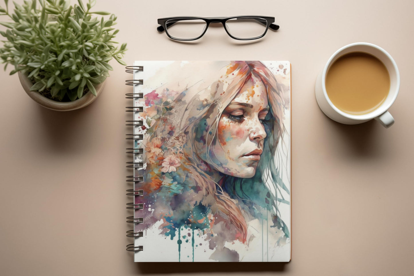 Art to Doors | Womanhood | Spiral Notebooks | A5 Size Paper | 120 Pages | 70 GSM Paper | Attractive Cover Designs