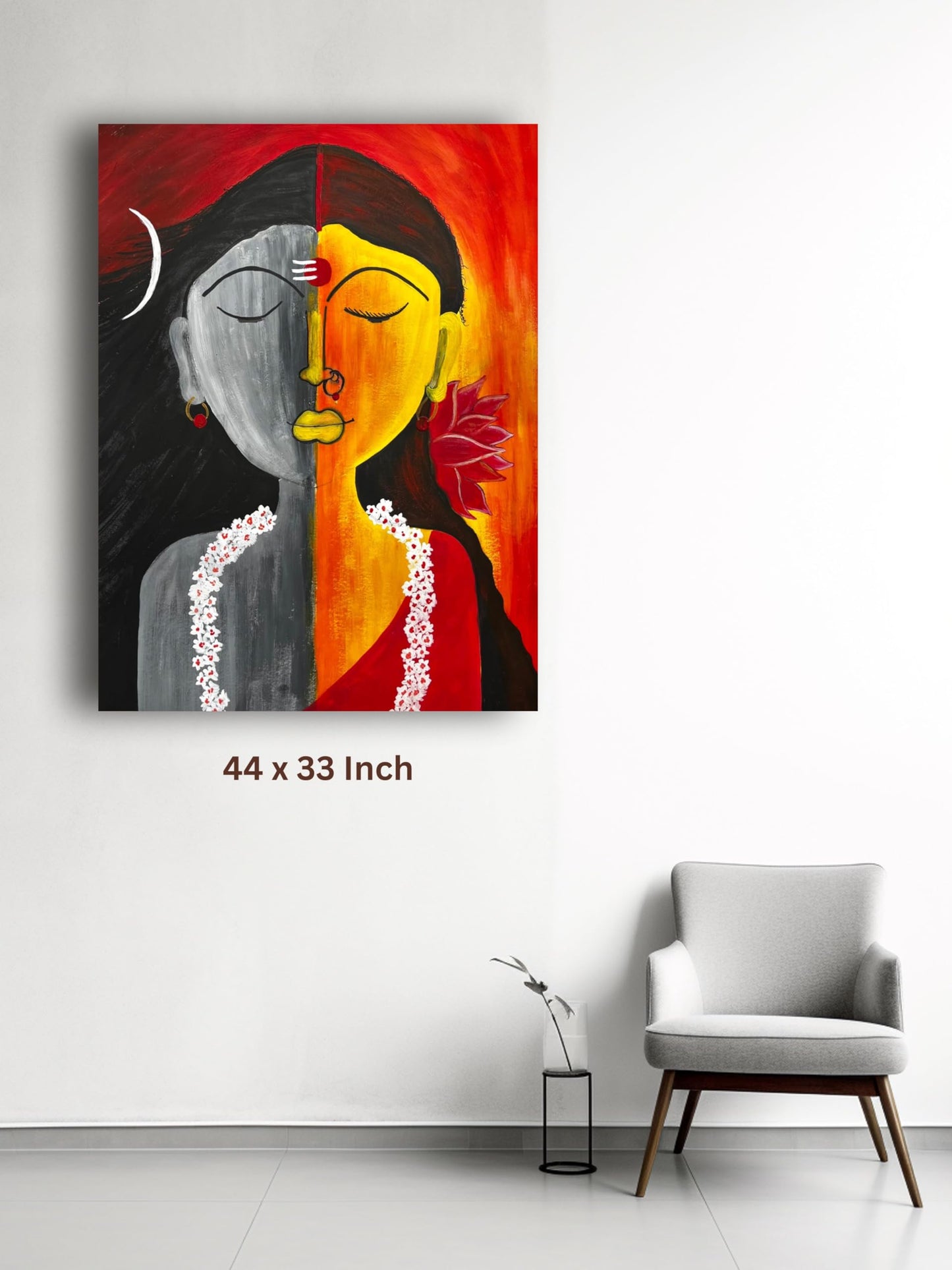 Art to Doors | Shivshakti | Artist Dr Namrata Sharma | Vertical | Art Print | Home Decor | Wall Decor | Gift Items | Wall Art