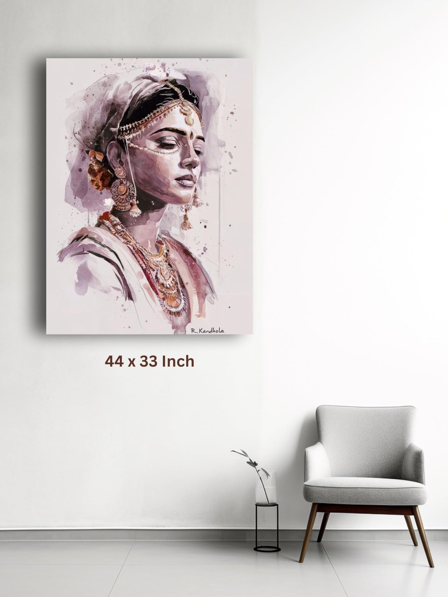 Art to Doors | Beautiful Indian Woman | Artist Riika Kandhola | Vertical | Art Print | Home Decor | Wall Decor | Gifts for Women | Gifts for Men | Gift Items | Wall Art