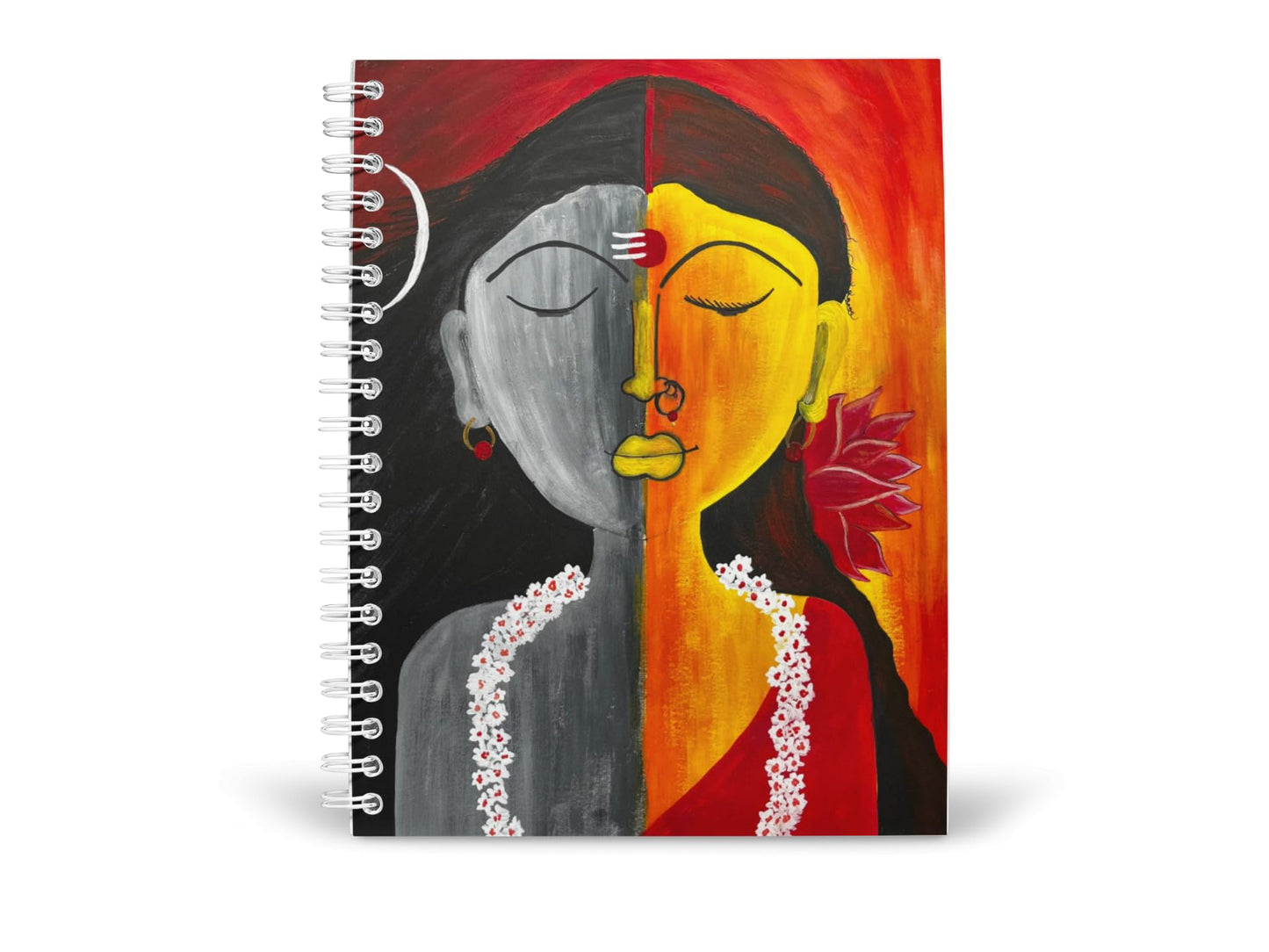 Art to Doors | Shivshakti | Artist Dr Namrata Sharma | Spiral Notebooks | A5 Size Paper | 120 Pages | 70 GSM Paper | Attractive Cover Designs