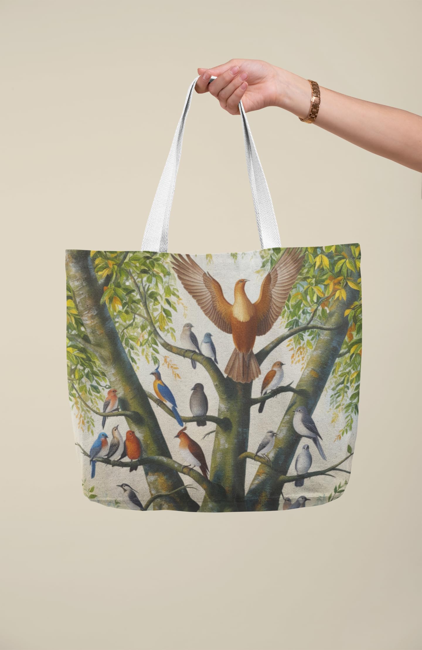 Art to Doors | Feathered Friends | Tote Bags | Shopping Bag For Grocery | Aesthetic Carry Bag | Tote Bag for Shopping, Travel, office & beach bags for women|