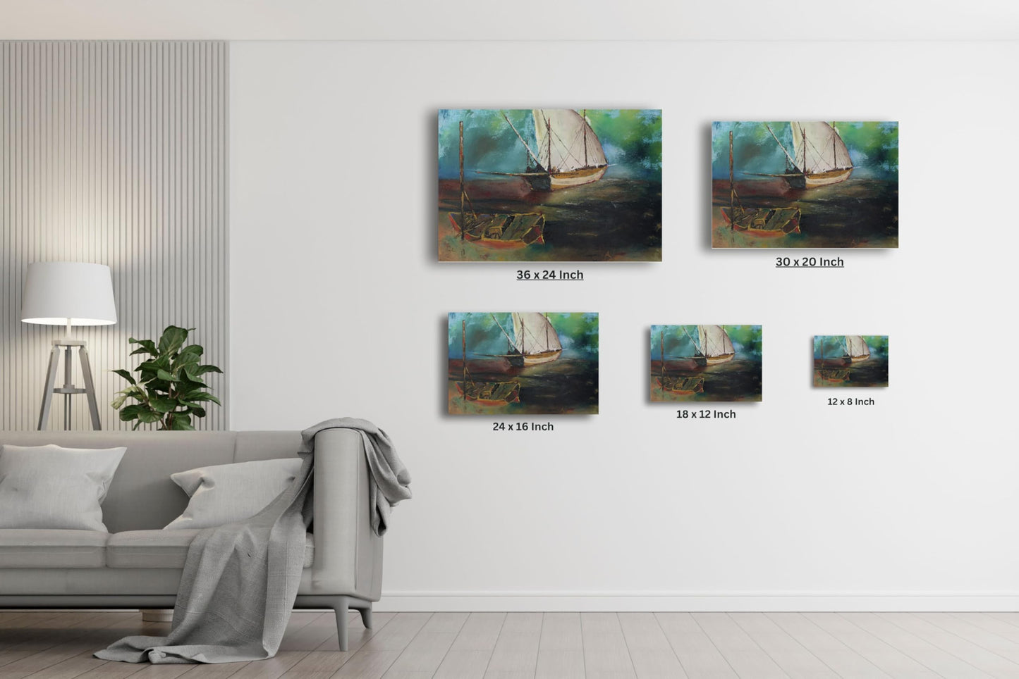 Journey in the Ocean | Artist Vikram Wadkar | Art Print | Personalized Gift For Anniversary, Birthday, Wedding, Home Decor | Wall Frames For Home Office Study Room Decor