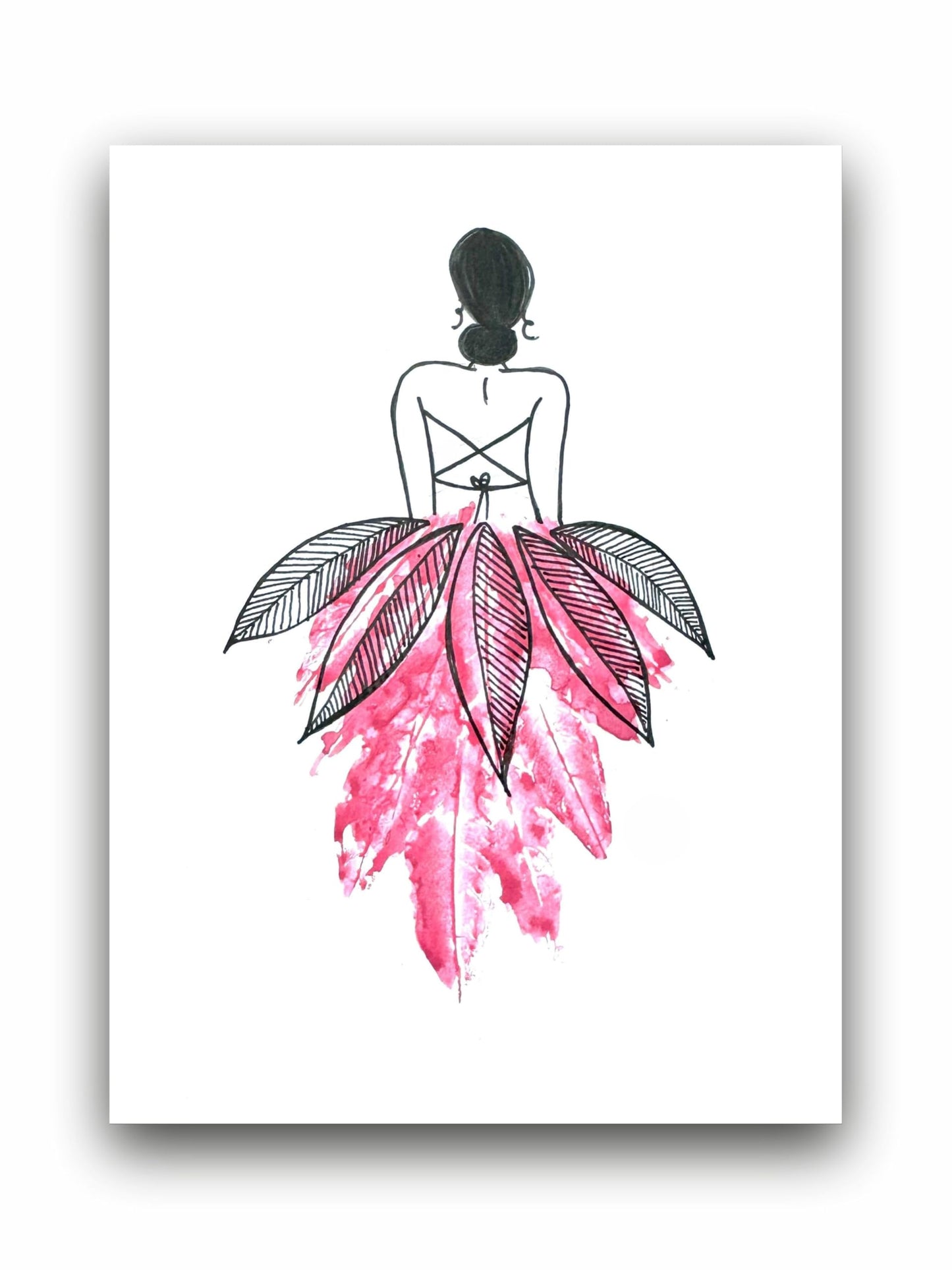 Art to Doors | Lady Love Leaf Impression | Artist Sowmya Pradeep | Vertical | Art Print | Home Decor | Wall Decor | Gifts for Women | Gifts for Men | Gift Items | Wall Art