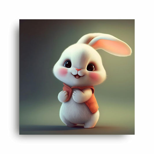 Art to Doors | Happy Bunny Art | Square | Art Print | Home Decor | Wall Decor | Gifts for Women | Gifts for Men | Gift Items | Wall Art