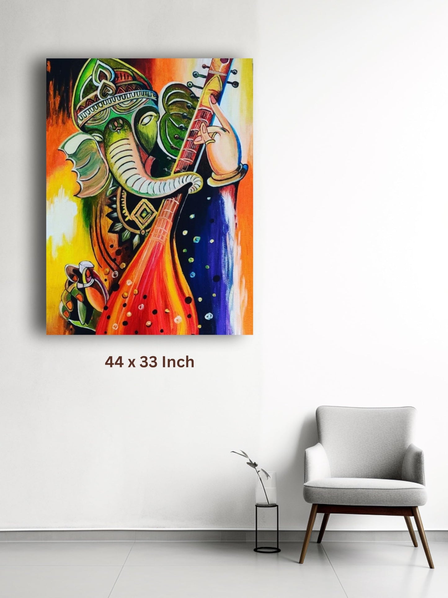 Art to Doors | Ganeshji Painting | Artist Tanvi Lunia | Vertical | Art Print | Home Decor | Wall Decor | Gifts for Women | Wall Art