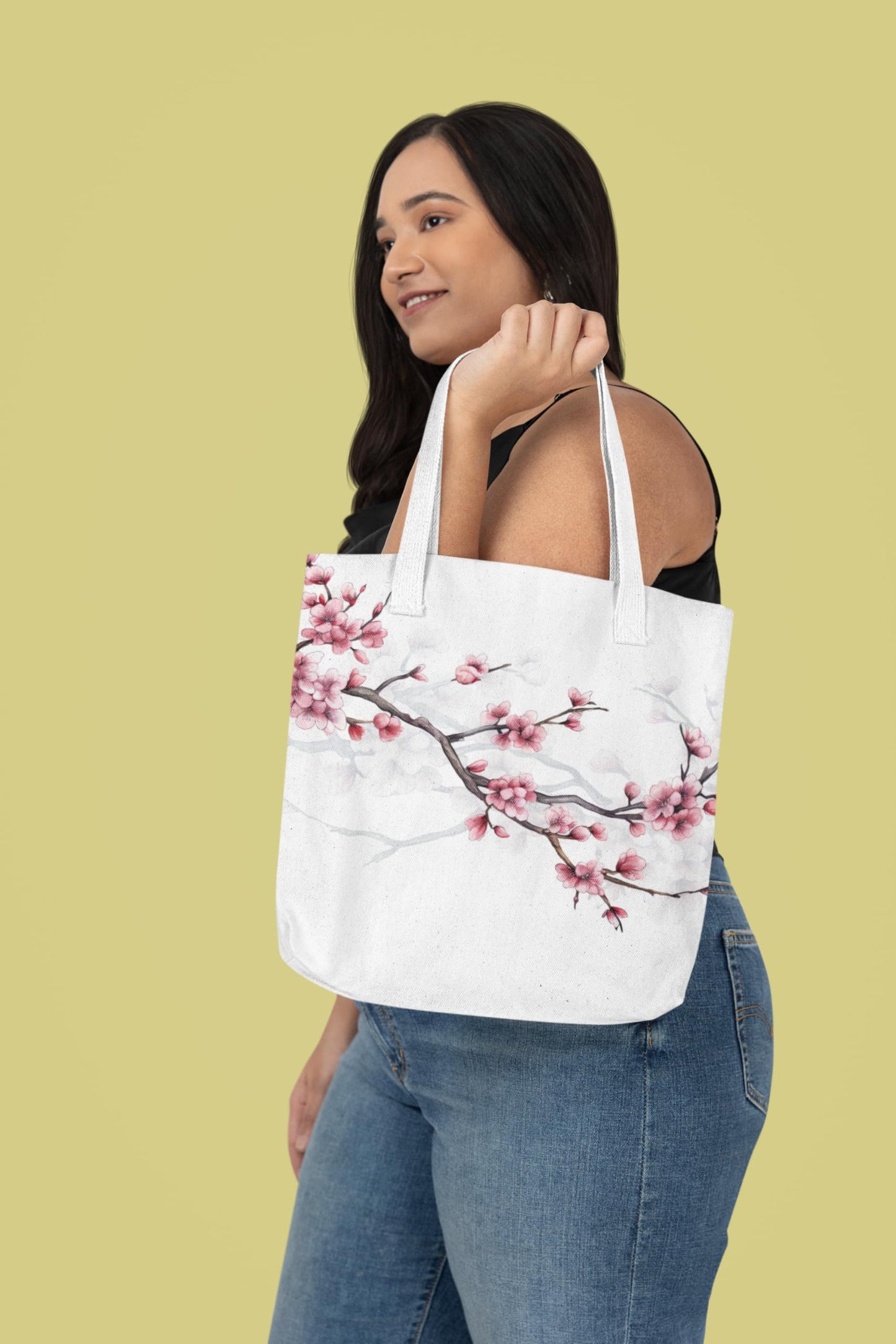 Art to Doors | Spring's Kiss | Tote Bags | Shopping Bag For Grocery | Aesthetic Carry Bag | Tote Bag for Shopping, Travel, office & beach bags for women