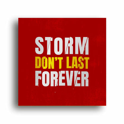 Storm Don't Last Forever | Motivational Quote | Personalized Gift For Anniversary, Birthday, Wedding, Home Decor | Wall Art For Home Office Study Room Decor | Set of 2