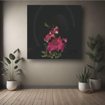 Art to Doors | Petunia Blooming | Artist Sanando Bhattacharjee | Square | Art Print | Home Decor | Wall Decor | Gifts for Women | Gifts for Men | Wall Art