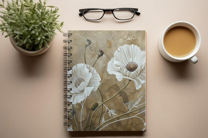 Art to Doors | Floral Grace | Spiral Notebooks | A5 Size Paper | 120 Pages | 70 GSM Paper | Attractive Cover Designs