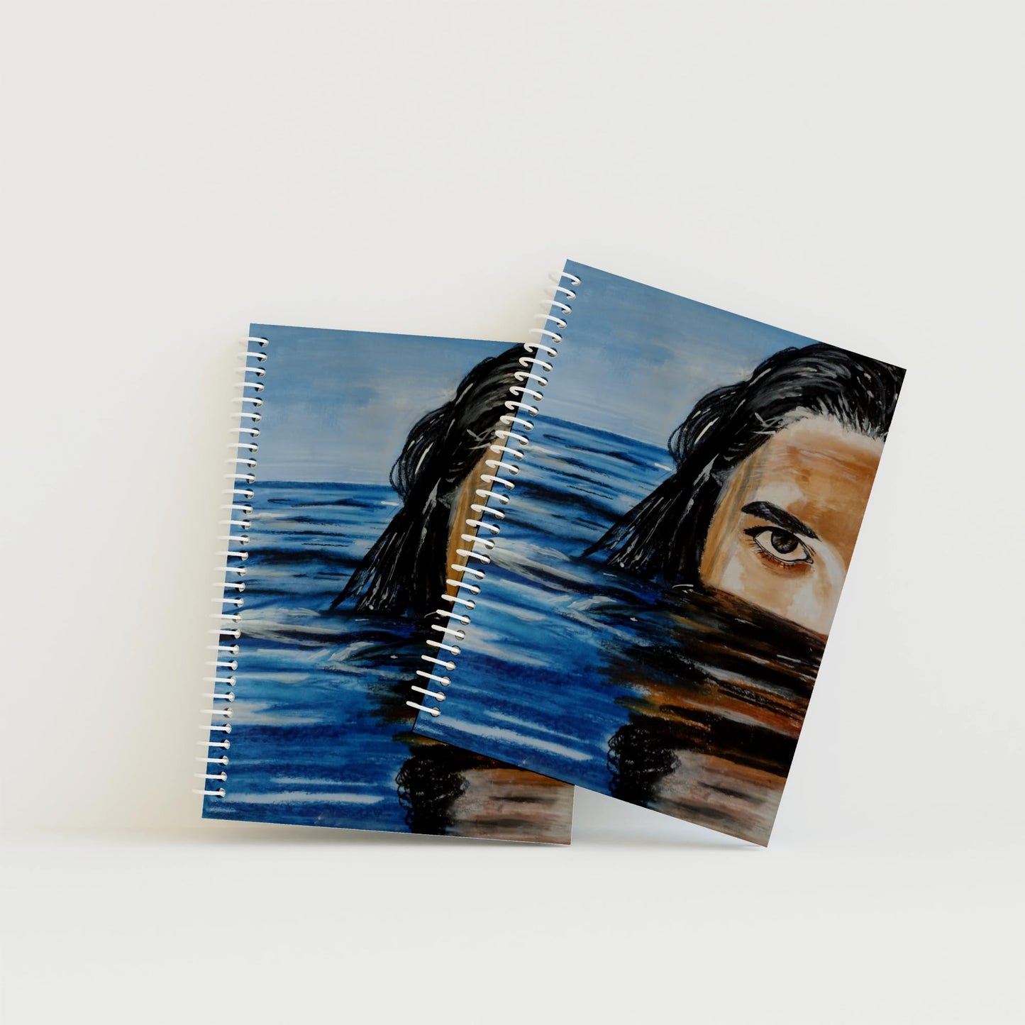 Art to Doors | Blue Sea View | Artist Maithili | Spiral Notebooks | A5 Size Paper | 120 Pages | 70 GSM Paper | Attractive Cover Designs