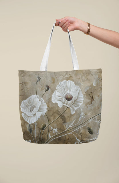 Art to Doors | Floral Grace | Tote Bags | Shopping Bag For Grocery | Aesthetic Carry Bag | Tote Bag for Shopping, Travel, office & beach bags for women|