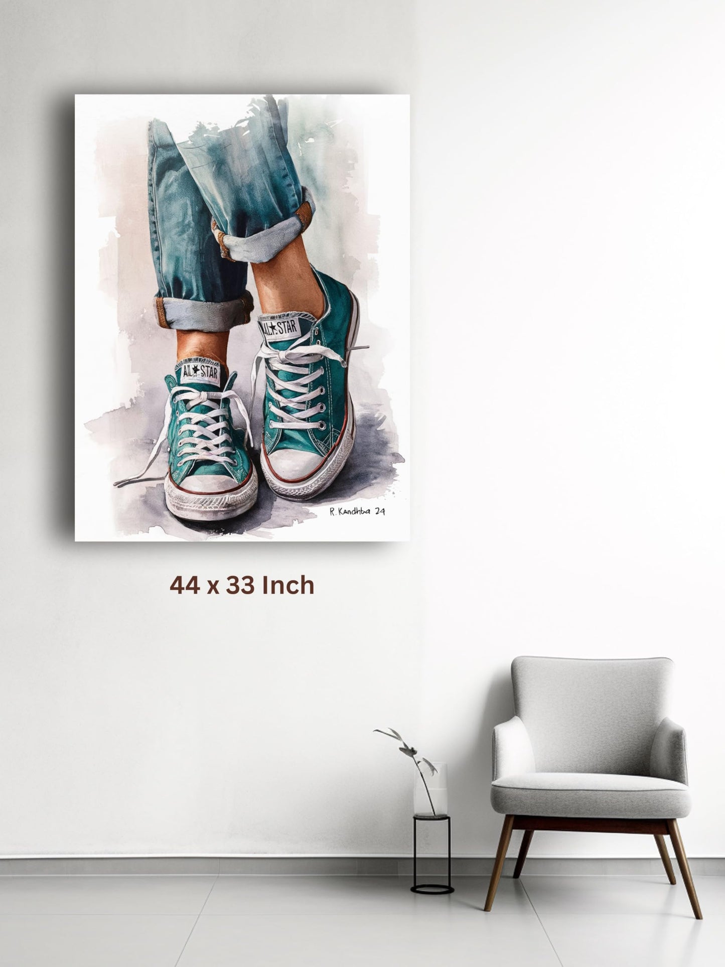 Art to Doors | Walk A Mile In My Shoes | Artist Riika Kandhola | Vertical | Art Print | Home Decor | Wall Decor | Gifts for Women | Gifts for Men | Gift Items | Wall Art