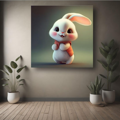 Art to Doors | Happy Bunny Art | Square | Art Print | Home Decor | Wall Decor | Gifts for Women | Gifts for Men | Gift Items | Wall Art