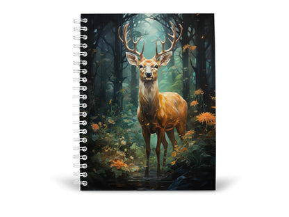 Art to Doors | Noble Creature of the Woods | Spiral Notebooks | A5 Size Paper | 120 Pages | 70 GSM Paper | Attractive Cover Designs