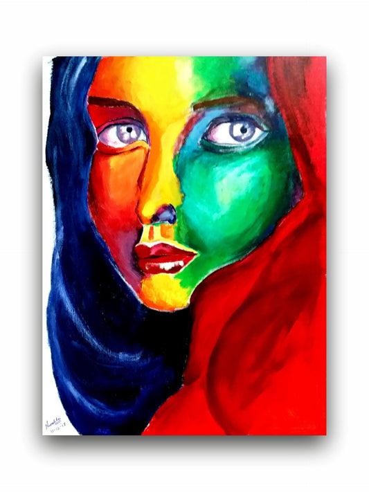 Art to Doors | The Excuisite Lady | Artist Nandita Venkatraman | Vertical | Art Print | Home Decor | Wall Decor | Gift Items | Wall Art