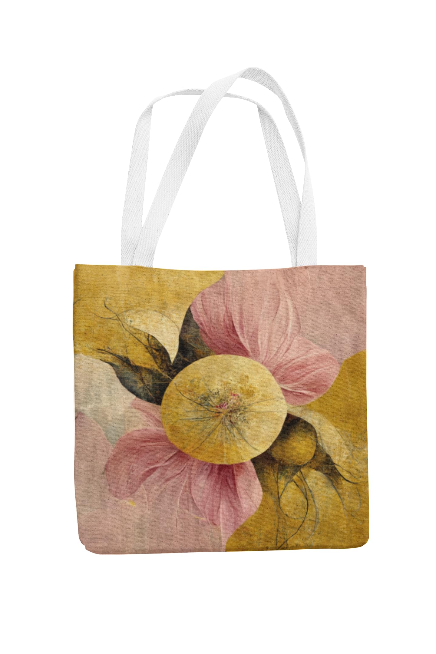 Art to Doors | Golden Bloom | Tote Bags | Shopping Bag For Grocery | Aesthetic Carry Bag | Tote Bag for Shopping, Travel, office & beach bags for women|