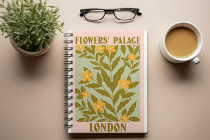 Art to Doors | Flowers' Palace London | Spiral Notebooks | A5 Size Paper | 120 Pages | 70 GSM Paper | Attractive Cover Designs