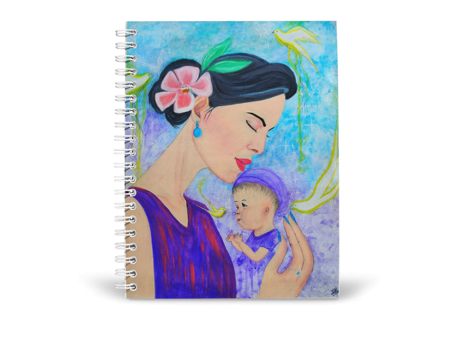 Art to Doors | The Enchanted Embrace | Artist Vardhini | Spiral Notebooks | A5 Size Paper | 120 Pages | 70 GSM Paper | Attractive Cover Designs