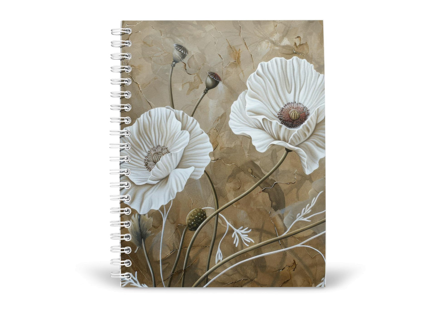 Art to Doors | Floral Grace | Spiral Notebooks | A5 Size Paper | 120 Pages | 70 GSM Paper | Attractive Cover Designs