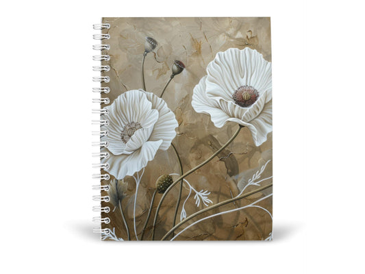 Art to Doors | Floral Grace | Spiral Notebooks | A5 Size Paper | 120 Pages | 70 GSM Paper | Attractive Cover Designs