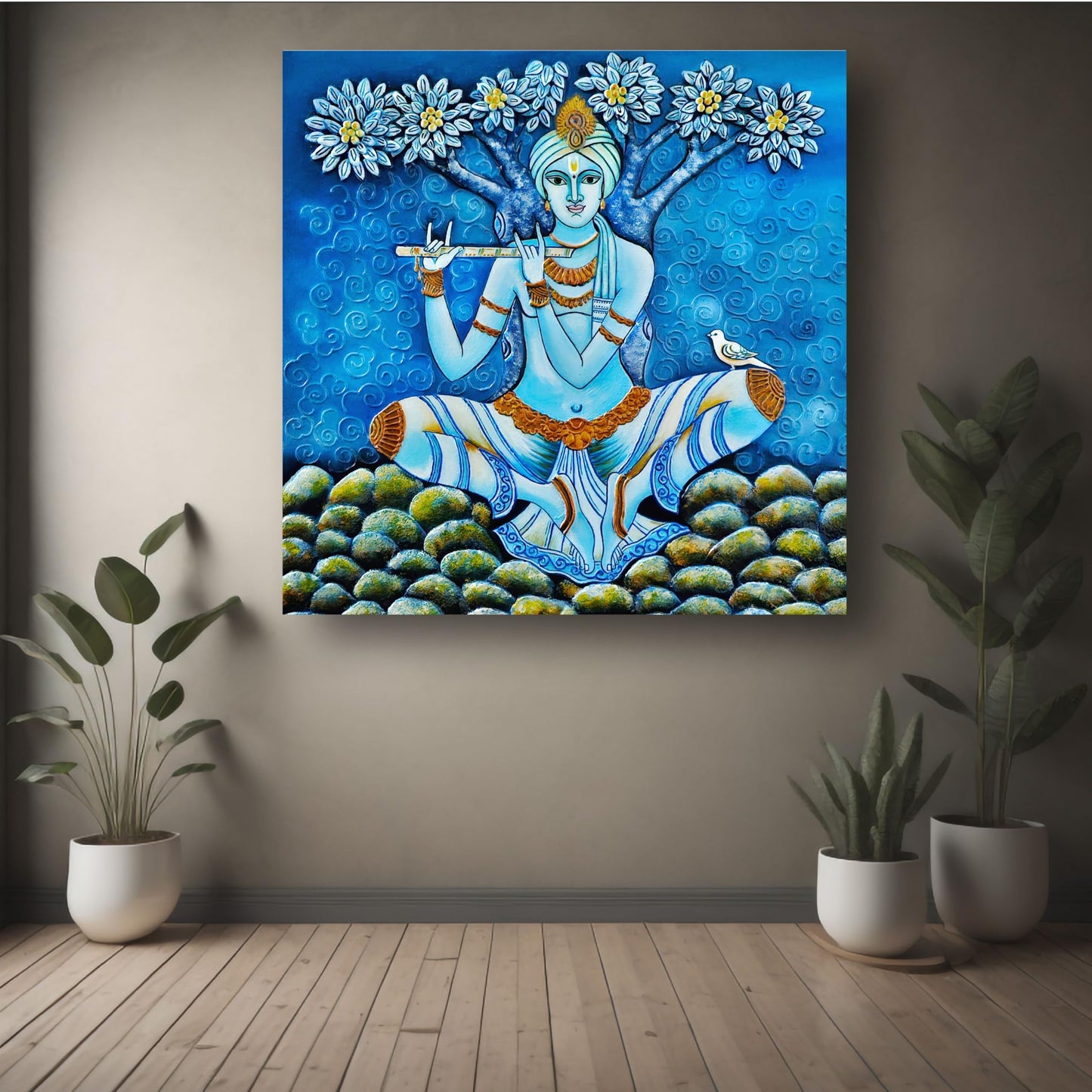 Art to Doors | Divine Serenity | Artist Sanchita Dutta | Square | Art Print | Home Decor | Wall Decor | Gifts for Women | Gifts for Men | Wall Art